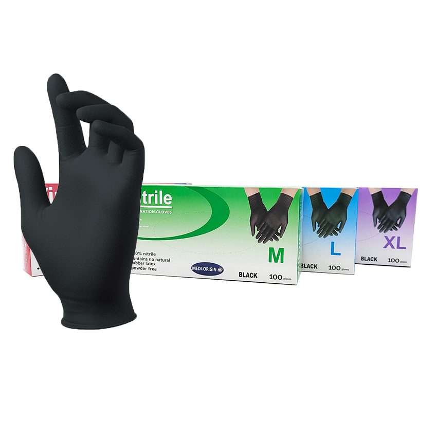 Black Nitrile Powder free gloves