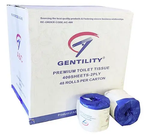 A&C Gentility Premium Toilet Tissues 2 ply 400 sheets